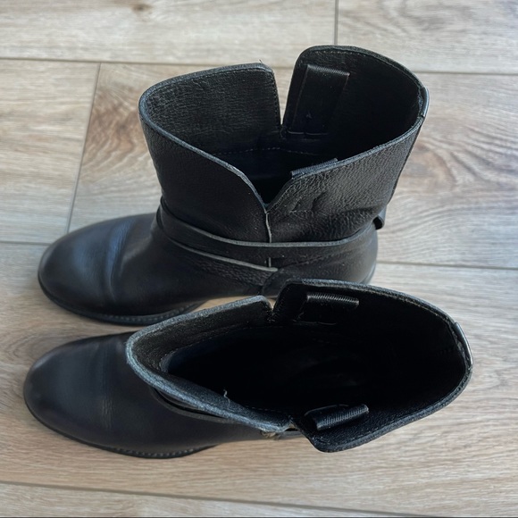 J. Crew Ryder Short Black Leather Buckle Boots - Picture 9 of 15
